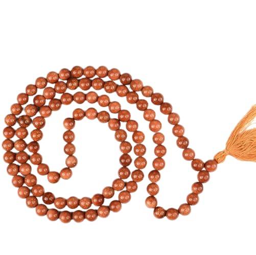 Sunstone Mala 108 Beads - Enhance Meditation & Spirituality | Brahmatells - BrahmatellsStore