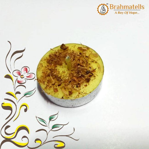 Yellow Tea Light Candle - BrahmatellsStore